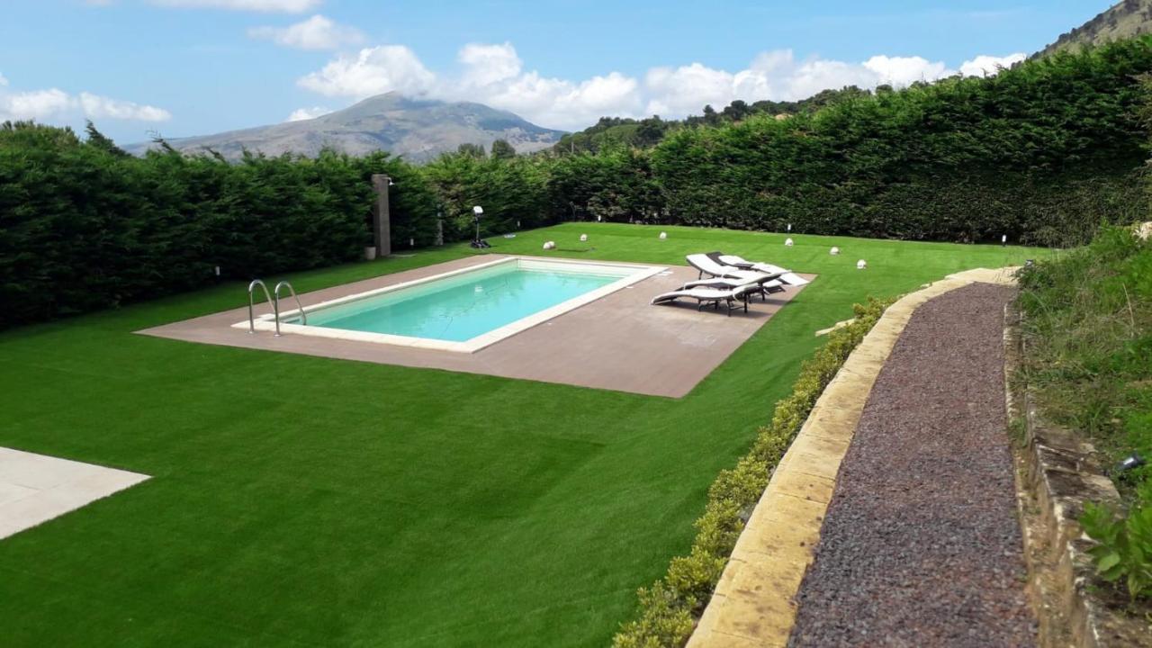 Villa Siciliana Con Piscina E Vista Panoramica Sul Mare Borgetto Eksteriør billede