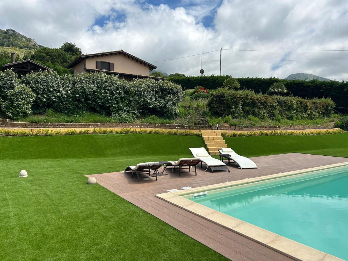 Villa Siciliana Con Piscina E Vista Panoramica Sul Mare Borgetto Eksteriør billede